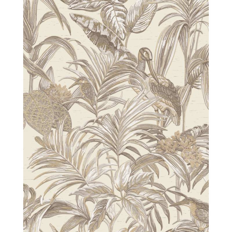 PROFHOME DE120012-DI Vogel Tapete Vogelmuster Elfenbein Creme-Weiß Bronze 5,33m2 0,53 m x 10,05 m 5,33 m2 Elfenbein PROFHOME DE120012-DI Vogel Tapete Vogelmuster Elfenbein Creme-Weiß Bronze 5,33m2 0,53 m x 10,05 m 5,33 m2 Elfenbein von Profhome