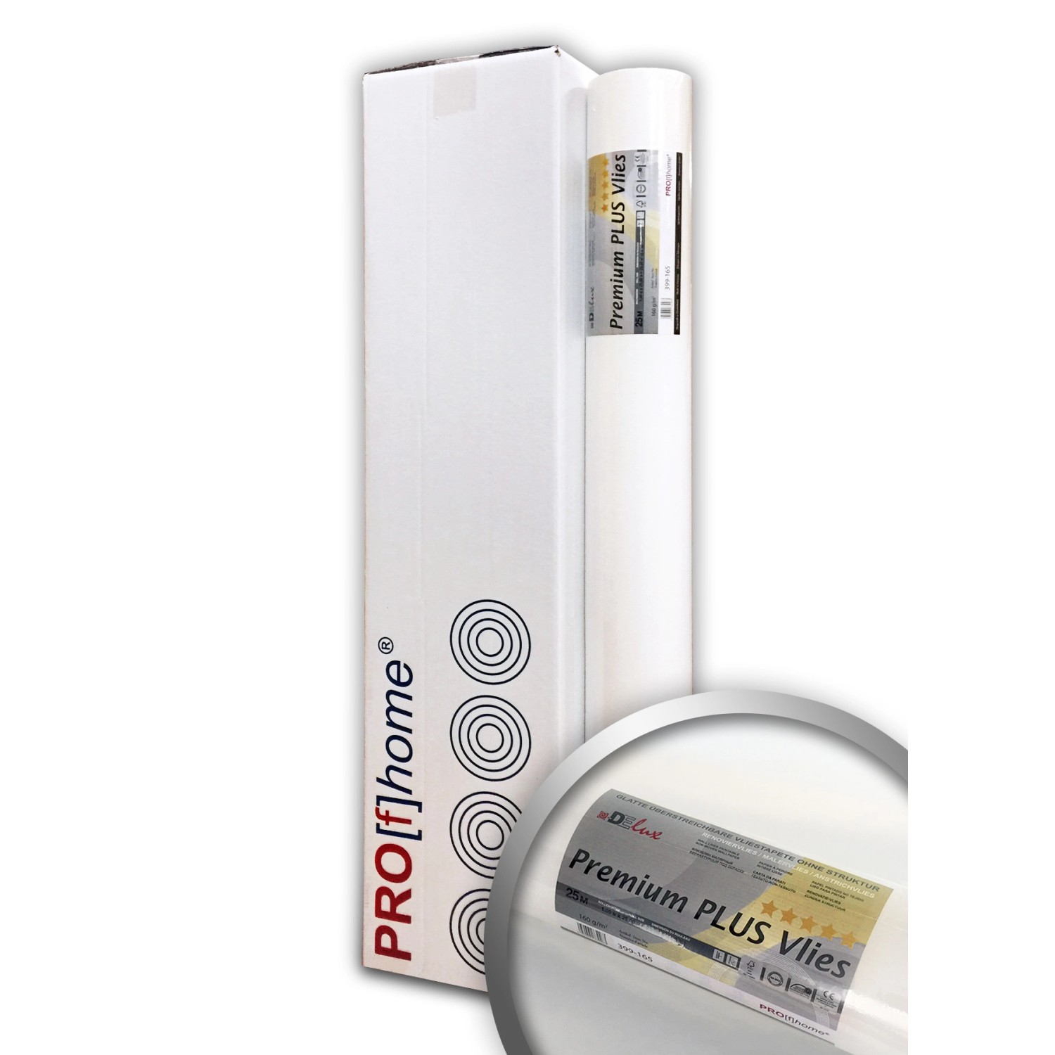PROFHOME Malervlies Renoviervlies 160 g Profhome PremiumVlies Plus 1 Karton mit 4 Rollen 100 m2 Weiß PROFHOME Malervlies Renoviervlies 160 g Profhome PremiumVlies Plus 1 Karton mit 4 Rollen 100 m2 Weiß von Profhome
