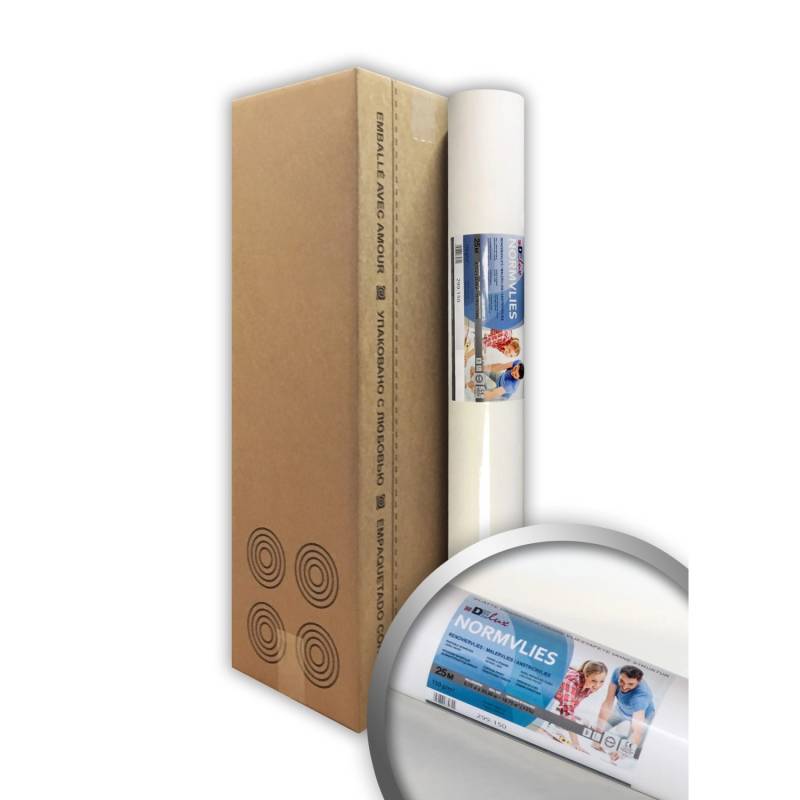PROFHOME NORMVLIES 150 g Renoviervlies 1 Karton 4 Rollen 75 m2 Glattvlies 299-150-4 25,05 m x 0,75 m 18,75 m2 Weiß von Profhome