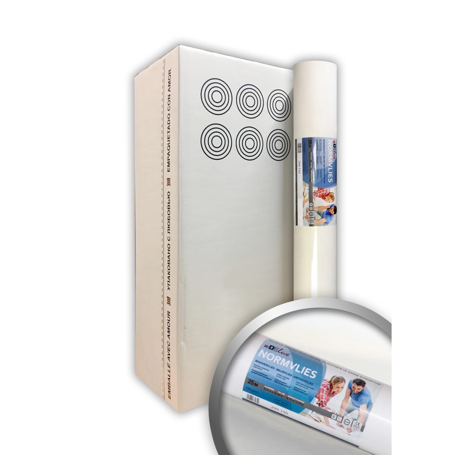 PROFHOME NORMVLIES 150 g Renoviervlies glatte Vliestapete 1 Karton 6 Rollen Weiß 112,5 m2 25,05 m x 0,75 m 18,75 m2 Weiß PROFHOME NORMVLIES 150 g Renoviervlies glatte Vliestapete 1 Karton 6 Rollen Weiß 112,5 m2 25,05 m x 0,75 m 18,75 m2 Weiß von Profhome