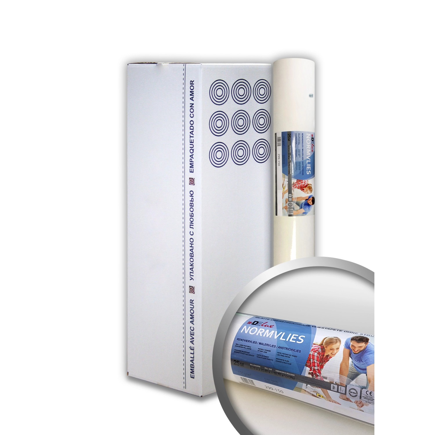 PROFHOME NORMVLIES 150 g Renoviervlies glatte Vliestapete 1 Karton 9 Rollen Weiß 168,75m2 25,05 m x 0,75 m 18,75 m2 Weiß PROFHOME NORMVLIES 150 g Renoviervlies glatte Vliestapete 1 Karton 9 Rollen Weiß 168,75m2 25,05 m x 0,75 m 18,75 m2 Weiß von Profhome