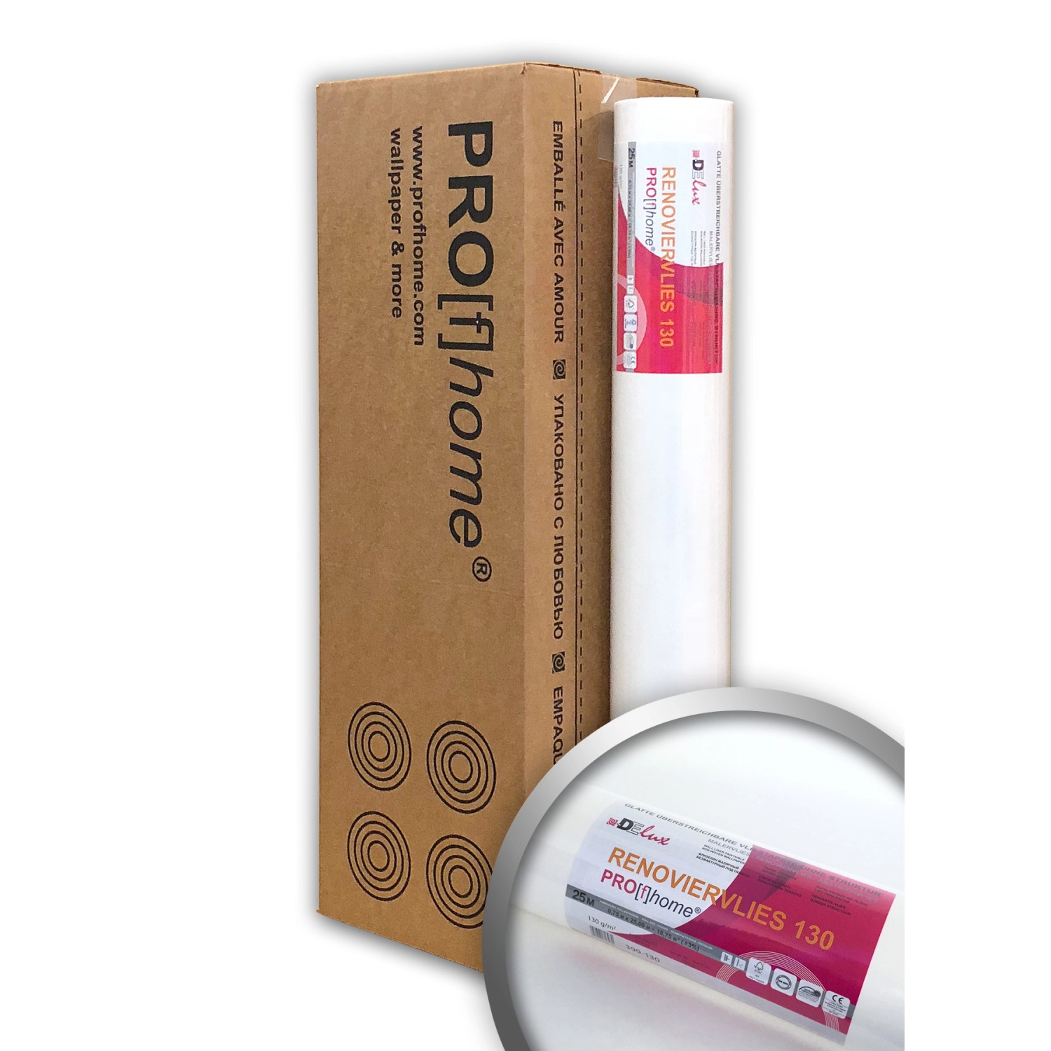 PROFHOME Renoviervlies 130 g Malervlies Anstrich-Vlies glatte Vliestapete 1 Karton mit 4 Rollen 75 m2 Weiß PROFHOME Renoviervlies 130 g Malervlies Anstrich-Vlies glatte Vliestapete 1 Karton mit 4 Rollen 75 m2 Weiß von Profhome