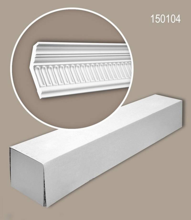 Profhome Deckenleiste 150104 Eckleisten 1 Karton SET mit 8 Zierleisten 16 m, kleben, Polyurethan Hartschaum, 8-St., 1 Karton SET mit 8 Leisten Eckleisten Stuckleisten 16 m von Profhome