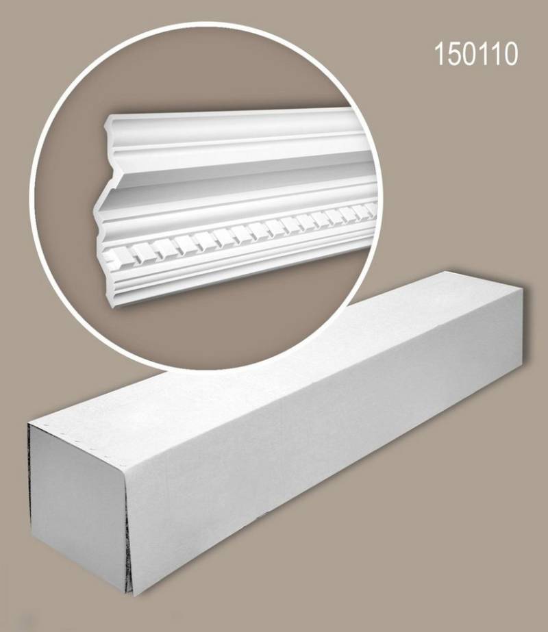 Profhome Deckenleiste 150110 Eckleisten 1 Karton SET mit 5 Zierleisten 10 m, kleben, Polyurethan Hartschaum, 5-St., 1 Karton SET mit 5 Leisten Eckleisten Stuckleisten 10 m von Profhome