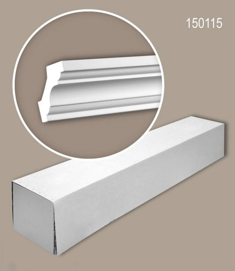 Profhome Deckenleiste 150115 Eckleisten 1 Karton SET mit 12 Zierleisten 24 m, kleben, Polyurethan Hartschaum, 12-St., 1 Karton SET mit 12 Leisten Eckleisten Stuckleisten 24 m von Profhome