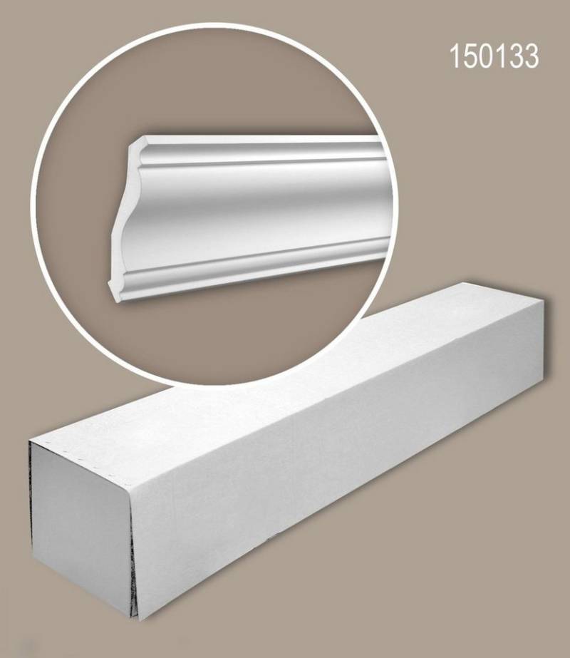 Profhome Deckenleiste 150133 Eckleisten 1 Karton SET mit 6 Stuckleisten 12 m, kleben, Polyurethan Hartschaum, 6-St., 1 Karton SET mit 6 Leisten Eckleisten Stuckleisten 12 m von Profhome