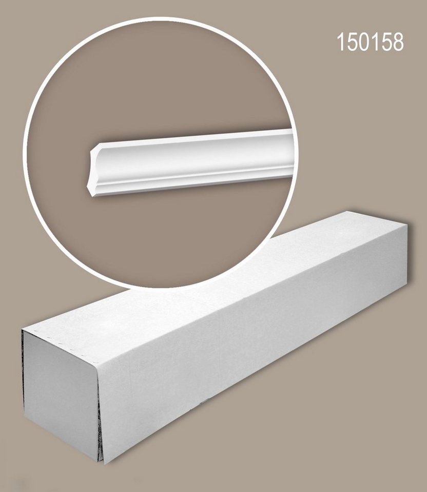 Profhome Deckenprofil 150158-box (1 Karton Leisten-Set, 20-St., Stuckleisten, Eckleisten, Deckenleisten, Zierleisten, 40 m), weiß, vorgrundiert von Profhome