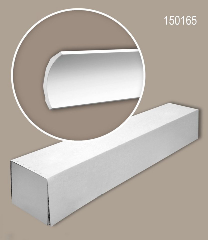 Profhome Deckenprofil 150165-box (1 Karton Leisten-Set, 10-St., Stuckleisten, Eckleisten, Deckenleisten, Zierleisten, 20 m), weiß, vorgrundiert von Profhome