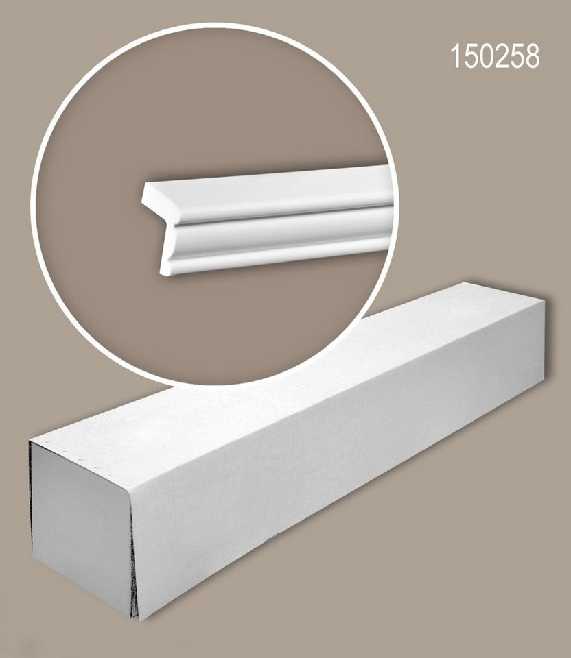 Profhome Deckenprofil 150258-box (1 Karton Leisten-Set, 28-St., Stuckleisten, Eckleisten, Deckenleisten, Zierleisten, 56 m), weiß, vorgrundiert von Profhome