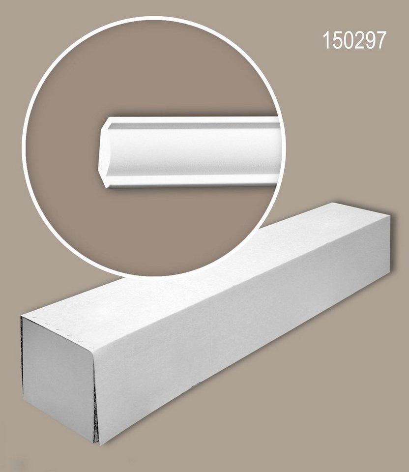 Profhome Eckprofil 150297-box (1 Karton Leisten-Set, 24-St., Stuckleisten, Eckleisten, Deckenleisten, Zierleisten, 48 m), weiß, vorgrundiert von Profhome