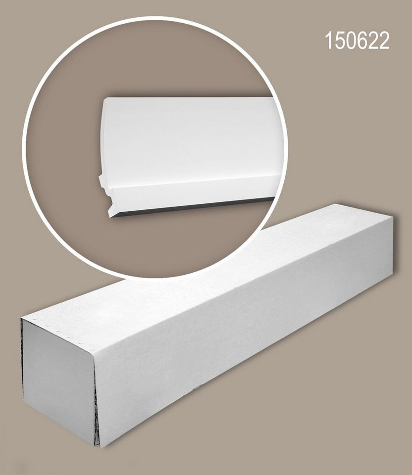 Profhome Eckprofil 150622-box (1 Karton Leisten-Set, 4-St., Stuckleisten, Eckleisten, Deckenleisten, Zierleisten, 8 m), weiß, vorgrundiert, für indirekte Beleuchtung geeignet von Profhome