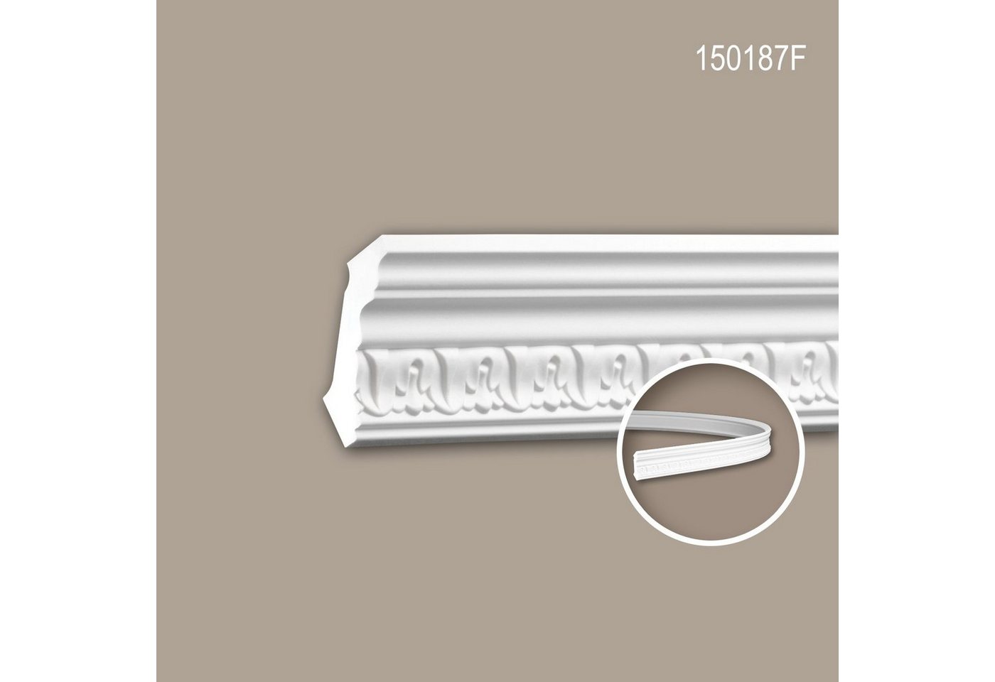 Profhome Flexprofil 150187F (Profilleiste, 1-St., Flexible Eckleiste, Stuckleiste, Zierleiste, 2 m), weiß, vorgrundiert von Profhome
