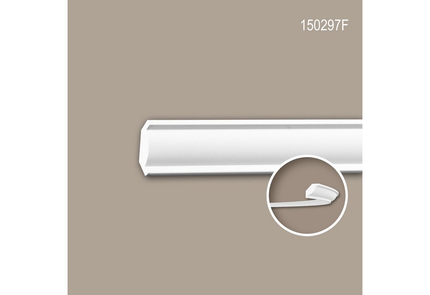 Profhome Flexprofil 150297F (Profilleiste, 1-St., Flexible Eckleiste, Stuckleiste, Zierleiste, 2 m), weiß, vorgrundiert von Profhome