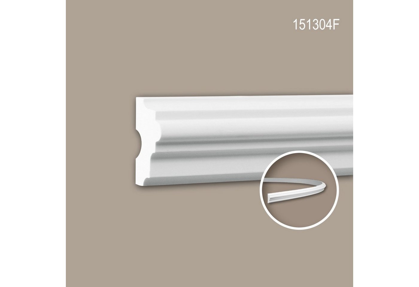 Profhome Flexprofil »151304F« (Profilleiste, 1-St., Flexible Wandleiste, Stuckleiste, Zierleiste, 2 m), weiß, vorgrundiert von Profhome
