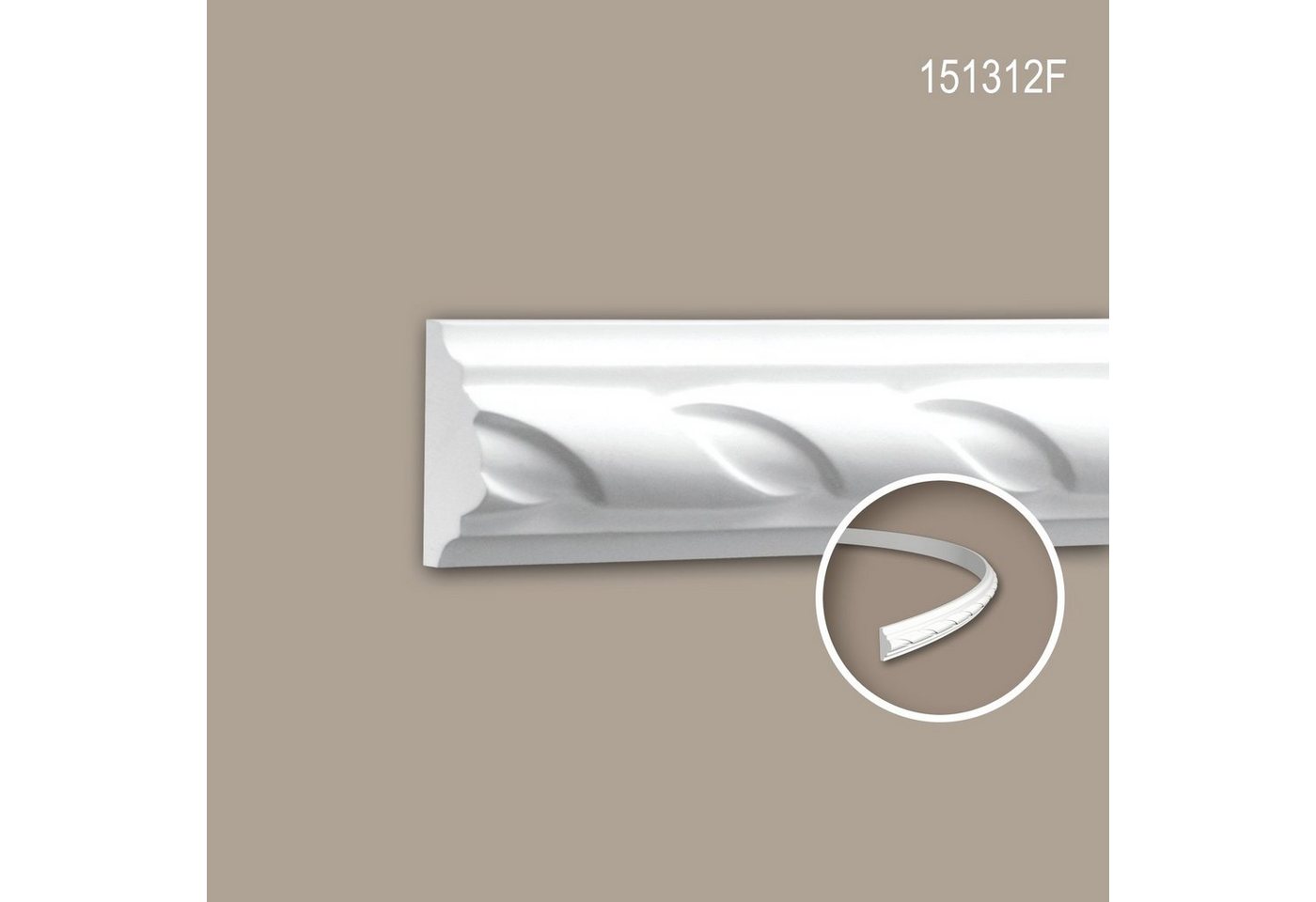 Profhome Flexprofil »151312F« (Profilleiste, 1-St., Flexible Wandleiste, Stuckleiste, Zierleiste, 2 m), weiß, vorgrundiert von Profhome
