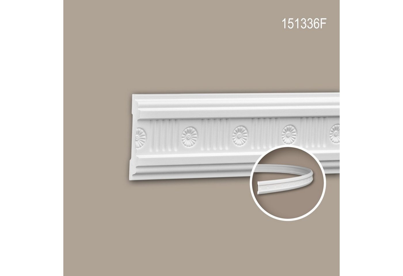 Profhome Flexprofil 151336F (Profilleiste, 1-St., Flexible Wandleiste, Stuckleiste, Zierleiste, 2 m), weiß, vorgrundiert von Profhome