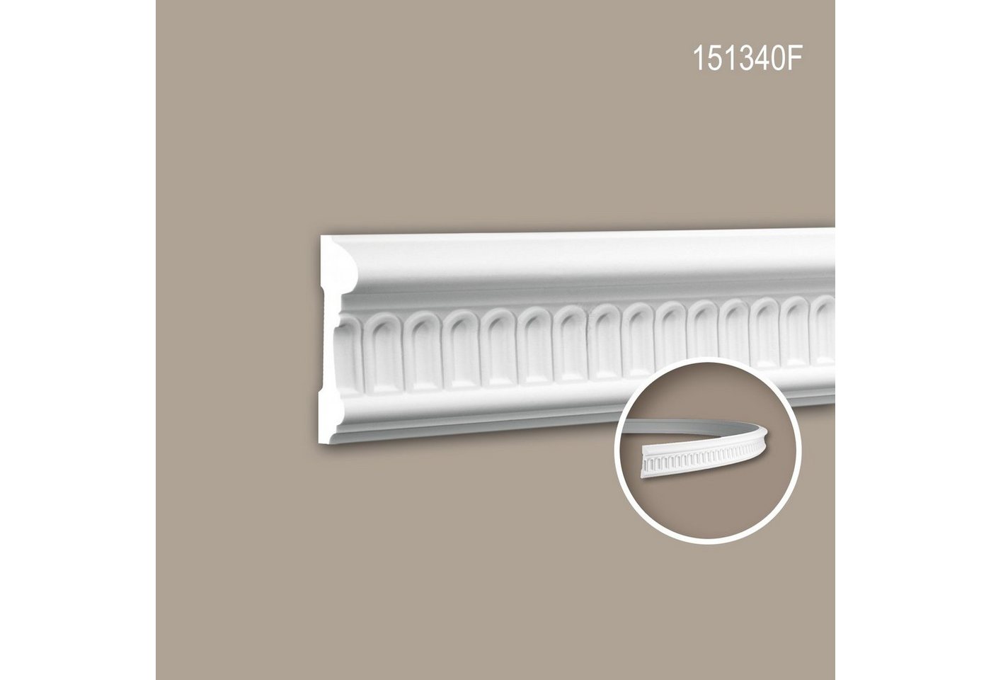 Profhome Flexprofil »151340F« (Profilleiste, 1-St., Flexible Wandleiste, Stuckleiste, Zierleiste, 2 m), weiß, vorgrundiert von Profhome