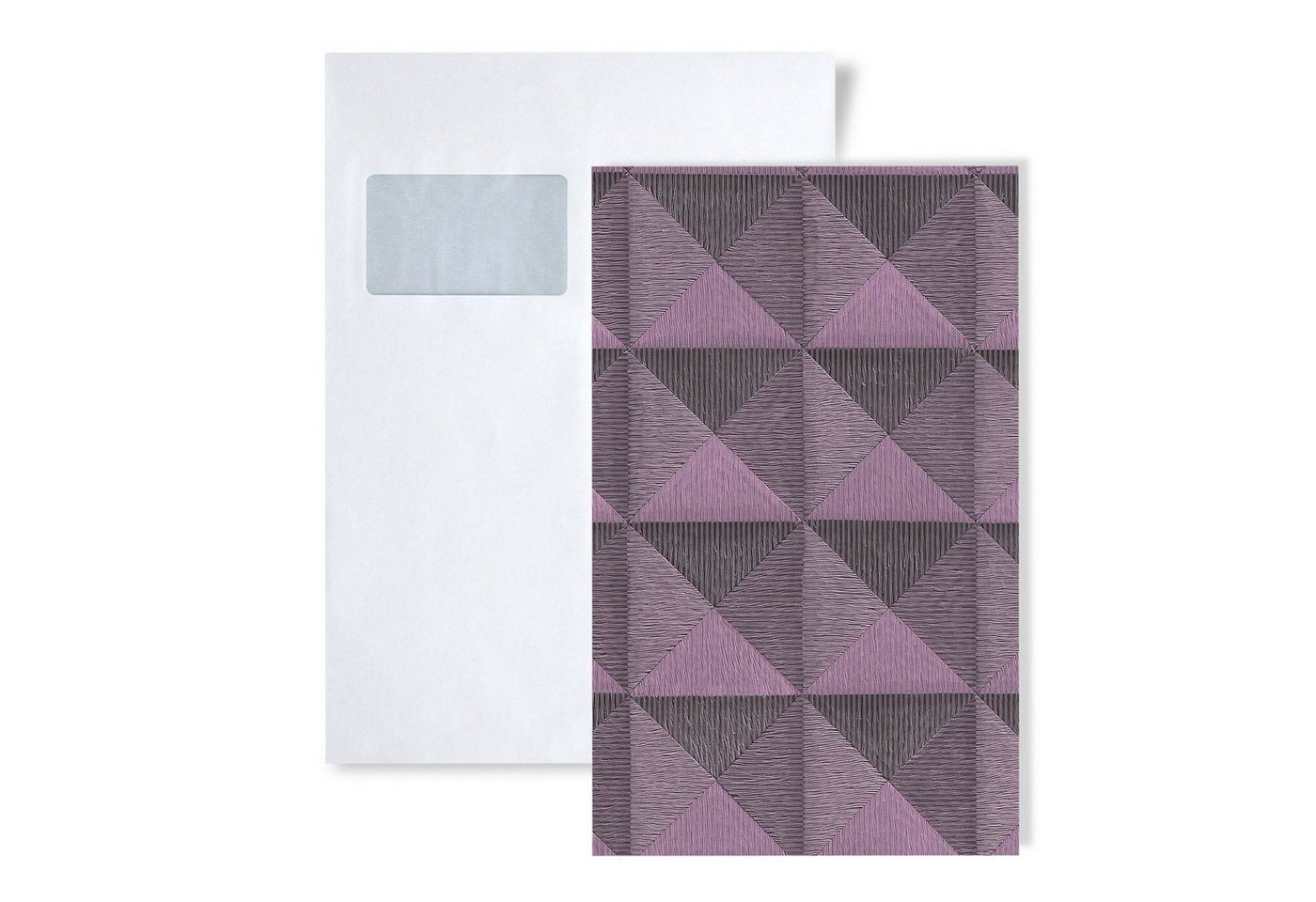 Profhome Prägetapete S-BA220066-DI, grafisch, Metall-Effekte, geometrisch, unifarben, (1 Musterblatt, ca. A5-A4), violett von Profhome