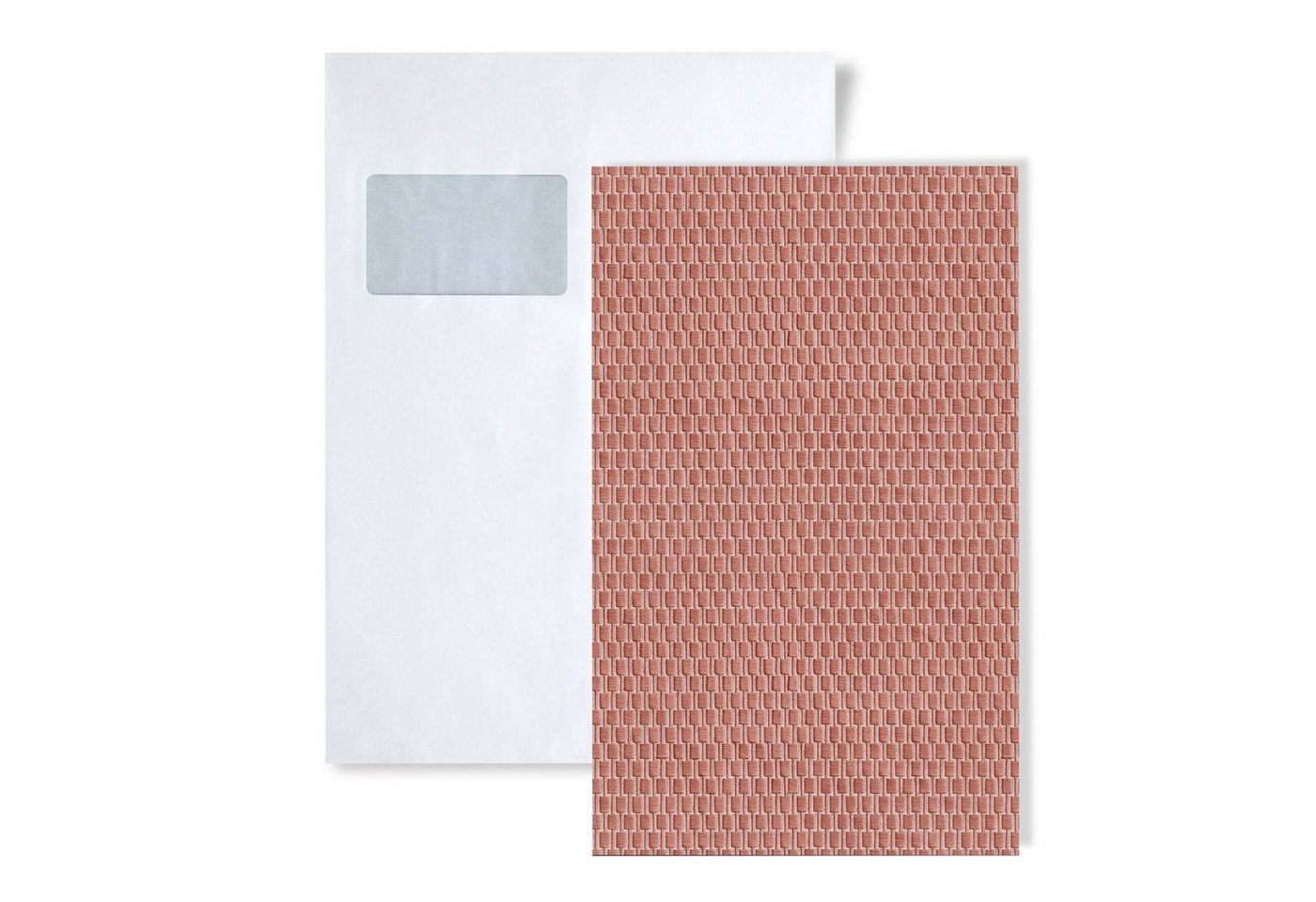 Profhome Prägetapete S-DE120037-DI, glänzend, minimalistisch, Ton-in-Ton, geometrisch, (1 Musterblatt, ca. A5-A4), rot, silber von Profhome