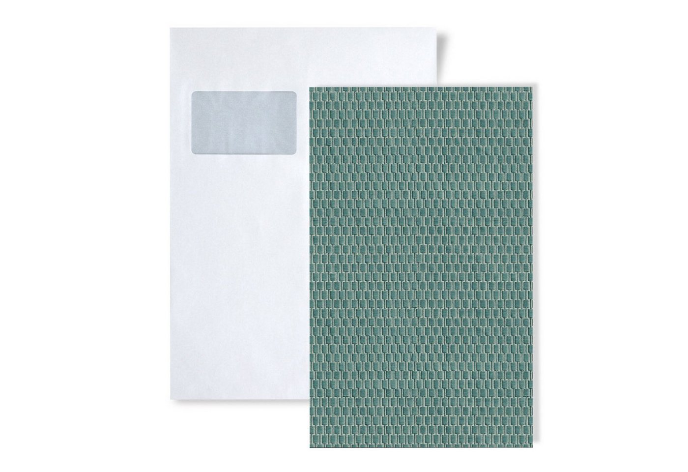 Profhome Prägetapete S-DE120038-DI, glänzend, minimalistisch, Ton-in-Ton, geometrisch, (1 Musterblatt, ca. A5-A4), grün, silber von Profhome