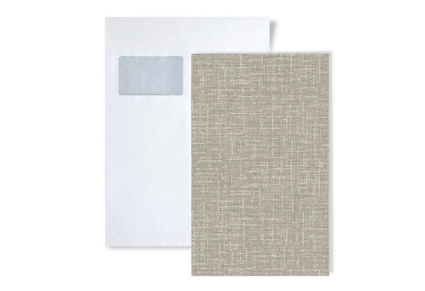 Profhome Prägetapete S-DE120113-DI, matt, Ton-in-Ton, Textil-Optik, (1 Musterblatt, ca. A5-A4), grau, beige von Profhome