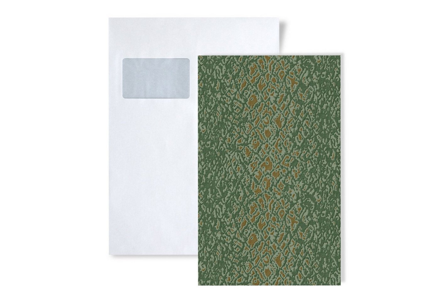 Profhome Prägetapete S-DE120128-DI, glänzend, animal print, Schlangenhautoptik, Motiv, (1 Musterblatt, ca. A5-A4), grün, gold von Profhome