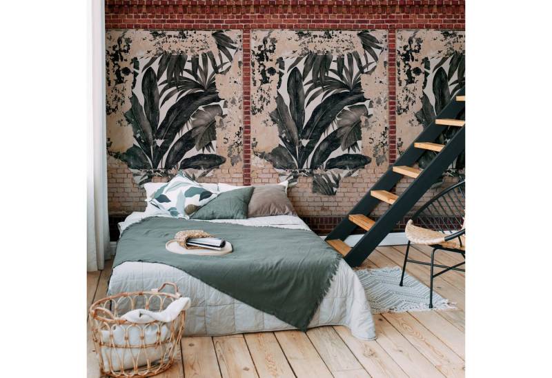 Profhome Vliestapete 392451-GU Fototapete Ziegelstein braun beige rot grau 1,59 m x 2,8 m, glatt, matt, (1 Rolle, 4.45 qm), heißgeprägte Vliestapete in braun von Profhome