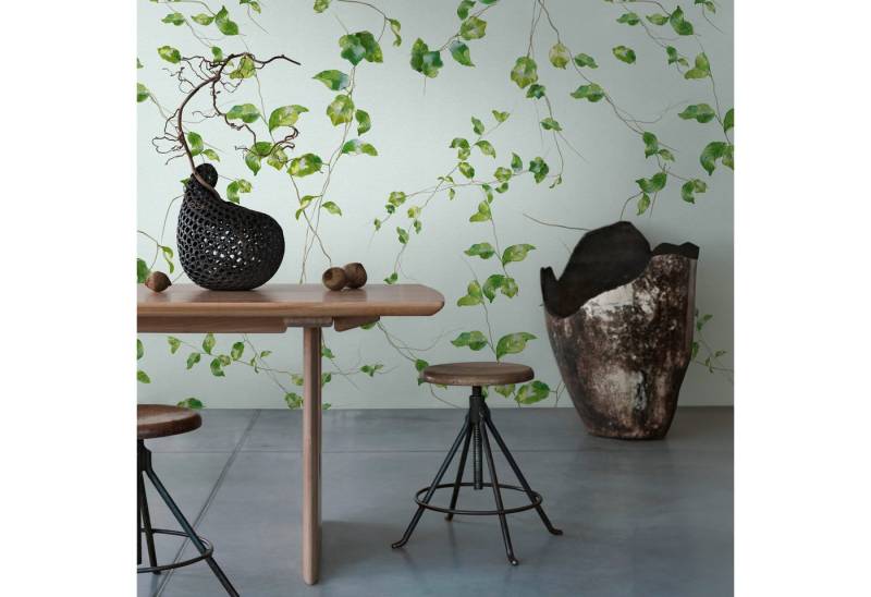 Profhome Vliestapete 398801-GU Fototapete matt grün blau braun 1,59 m x 2,8 m, glatt, matt, (1 Rolle, 4.45 qm), heißgeprägte Vliestapete in grün von Profhome