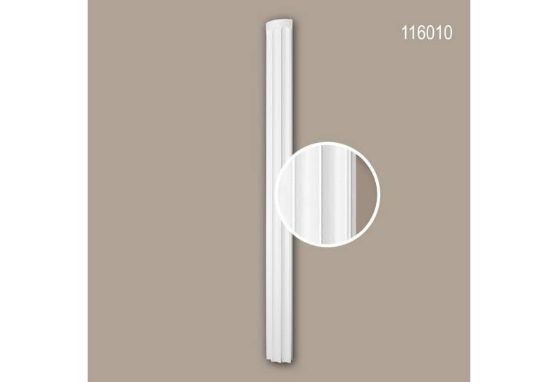 Profhome Wanddekoobjekt 116010 Halbsäulen Schaft Säule Zierelement Stuckdekor (Halbsäulen Schaft, 1 St., Säule, Zierelement, Stucksäule, Dekosäule), weiß, vorgrundiert, Stil: Neo-Klassizismus von Profhome