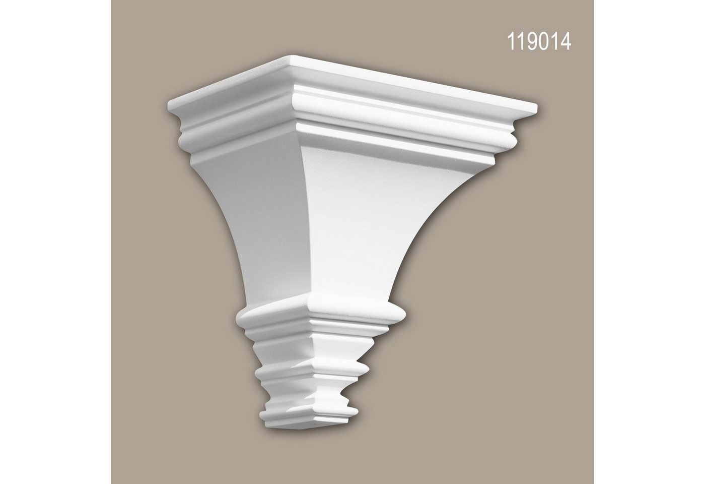 Profhome Wanddekoobjekt 119014 (Konsole, 1 St., Wandboard, Zierelement, Wanddekoration), weiß, vorgrundiert, Stil: Dorisch von Profhome