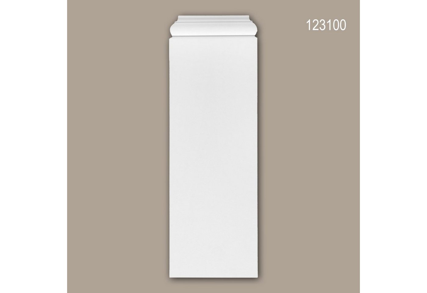 Profhome Wanddekoobjekt 123100 (Pilaster Sockel, 1 St., Pilaster, Zierelement, Wanddekor, Schmuckelement), weiß, vorgrundiert, Stil: Zeitlos / Klassisch von Profhome