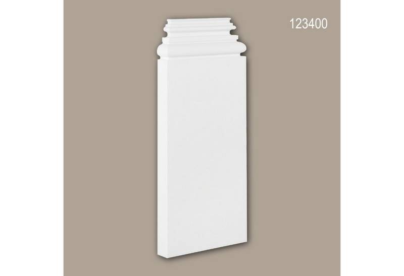 Profhome Wanddekoobjekt 123400 (Pilaster Sockel, 1 St., Pilaster, Zierelement, Wanddekor, Schmuckelement), weiß, vorgrundiert, Stil: Zeitlos / Klassisch von Profhome