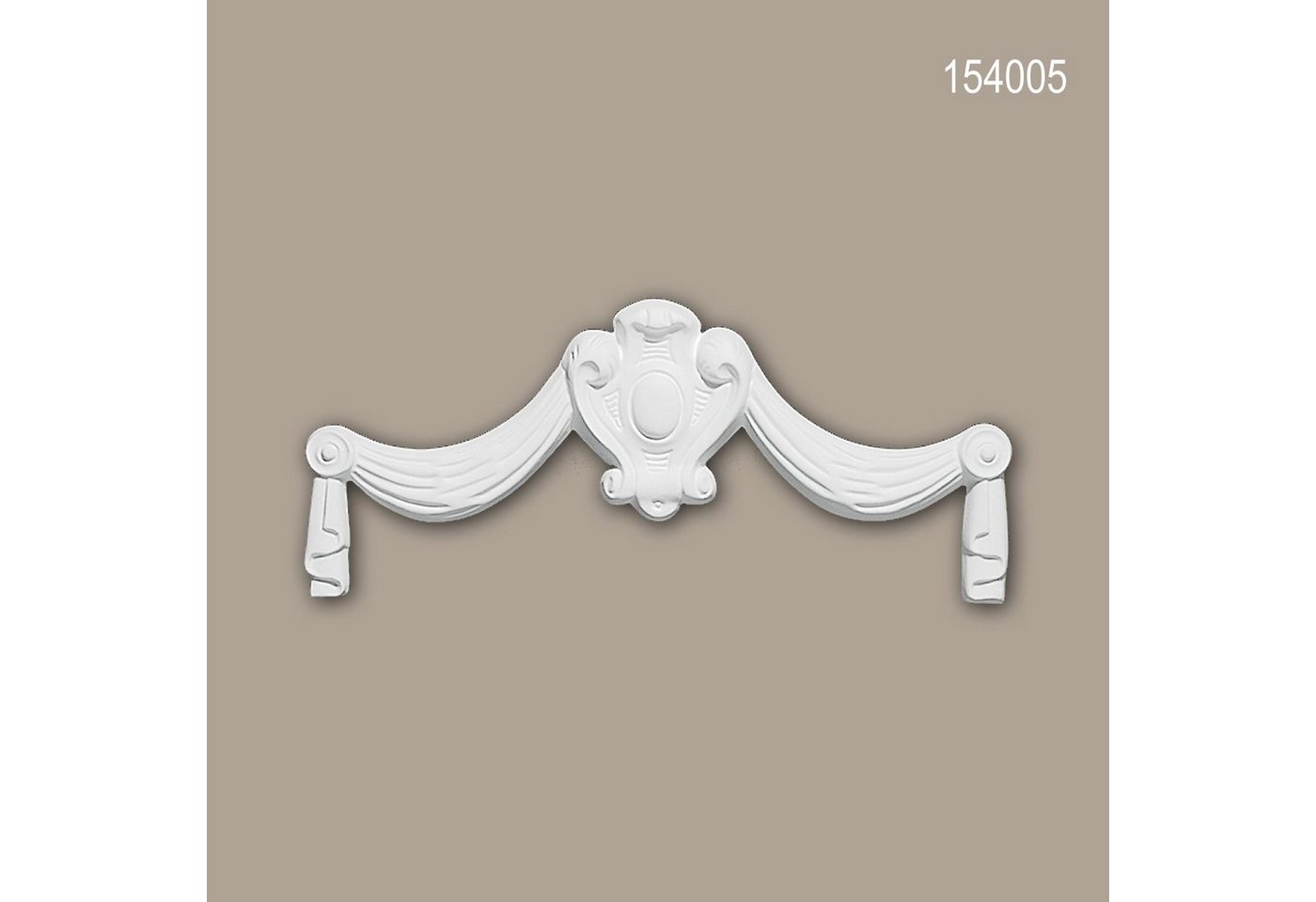Profhome Wanddekoobjekt 154005 (Zierelement Türumrandung, 1 St., Wand- und Türdekoration, Stuckdekor, Dekorelement, Ornament), weiß, vorgrundiert, Stil: Zeitlos / Klassisch von Profhome