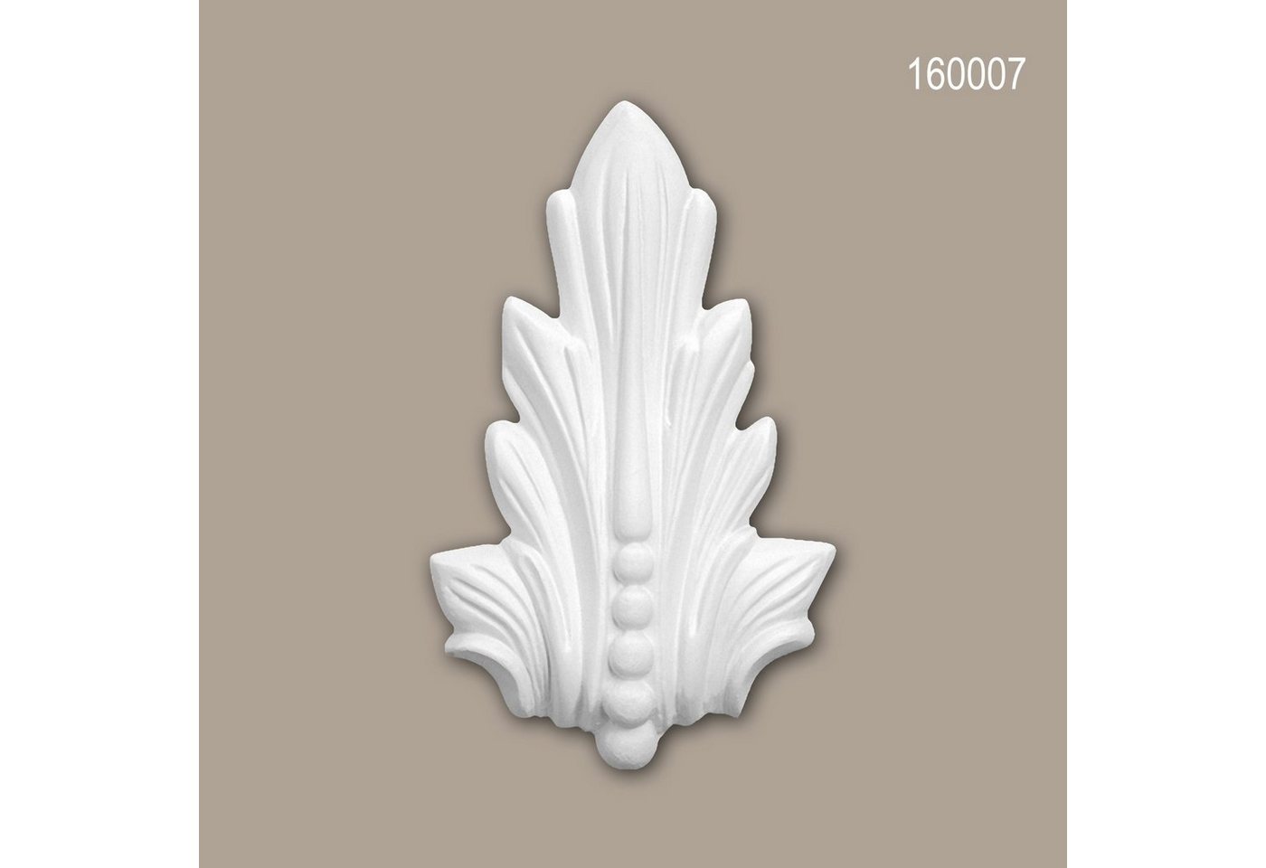Profhome Wanddekoobjekt 160007 (Zierelement, 1 St., Stuckdekor, Schmuckelement, Dekorelement), weiß, vorgrundiert, Stil: Zeitlos / Klassisch von Profhome