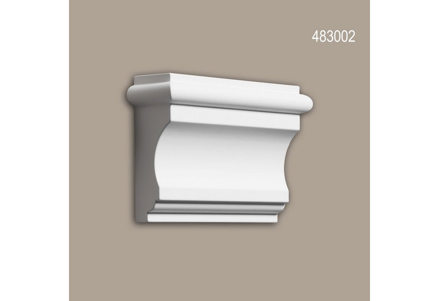 Profhome Wanddekoobjekt 483002 (Konsole, 1 St., Außenstuck, Zierelement, Fassadenelement), weiß, vorgrundiert, für Fassadendekoration, Stil: Neo-Klassizismus von Profhome
