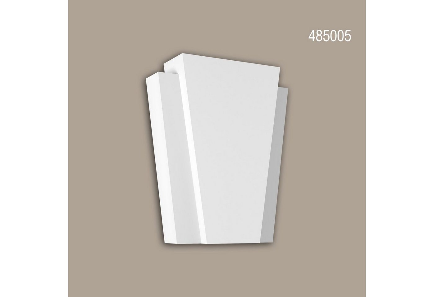 Profhome Wanddekoobjekt 485005 (Schlussstein, 1 St., Fassadenelement, Fensterumrandung, Zierelement), weiß, vorgrundiert, für Fassadendekoration, Stil: Modern von Profhome