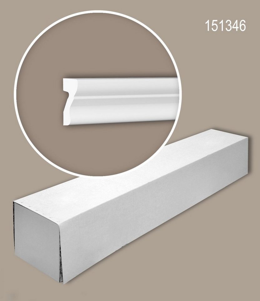 Profhome Zierleiste 151346-box, kleben, Polyurethan Hartschaum, 30-St., 1 Karton SET mit 30 Leisten Wandleisten Stuckleisten 60 m von Profhome