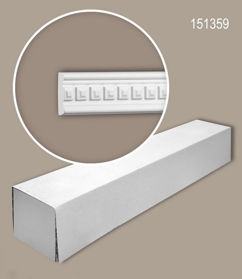 Profhome Zierleiste 151359-box, kleben, Polyurethan Hartschaum, 30-St., 1 Karton SET mit 30 Leisten Wandleisten Stuckleisten 60 m von Profhome