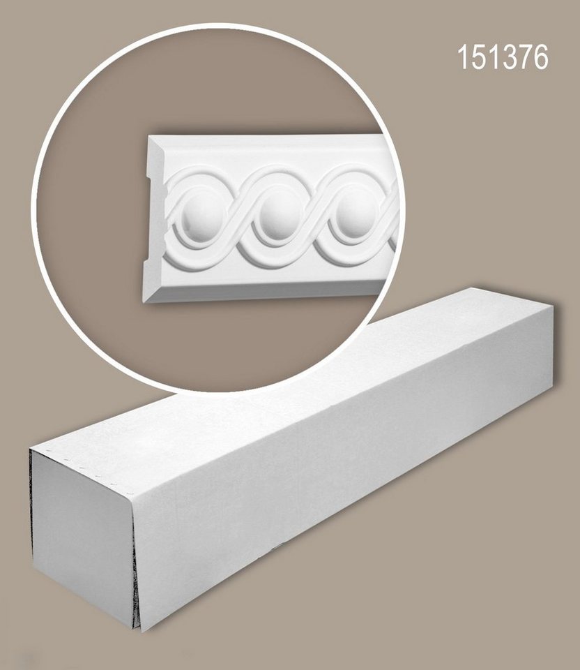 Profhome Zierleiste 151376-box, kleben, Polyurethan Hartschaum, 16-St., 1 Karton SET mit 16 Leisten Wandleisten Stuckleisten 32 m von Profhome
