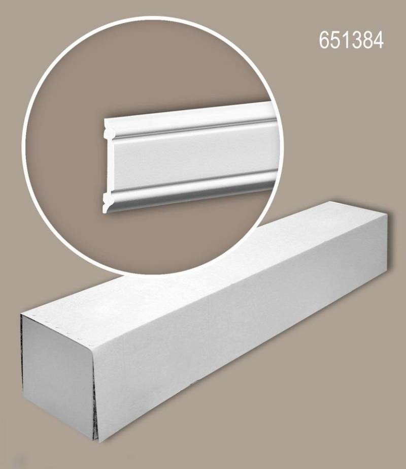 Profhome Zierleiste 651384 Wand- und Friesleisten 1 Karton SET mit 32 Zierleisten 64 m, kleben, Extrudiertes Polystyrol (XPS), 32-St., 1 Karton SET mit 32 Leisten Wandleisten Stuckleisten 64 m von Profhome