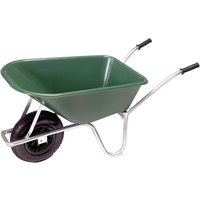ProBauTec Gartenschubkarre, 100 L, mit PP-Mulde, Muldenstützbügel und Kippbügel- von Profi-Bau-Technik