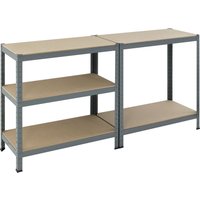 ProBauTec Schwerlaststeckregal 265 kg, MDF, pulverbeschichtet, 180x90x45cm von Profi-Bau-Technik