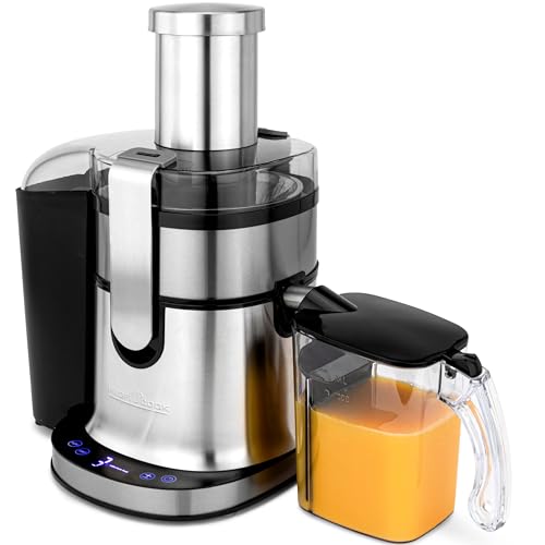 ProfiCook® Entsafter | Entsafter Gemüse und Obst mit Profi-Motor | Turbofunktion | Juicer extra großer Edelstahl-Einfüllschacht | Äpfel, Möhren und andere Früchte entsaften | Slow Juicer | PC AE 1156 von Profi Cook