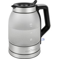 Profi Cook PC-WKS 1215G Wasserkocher schnurlos, Überhitzungsschutz Edelstahl, Schwarz von Profi Cook