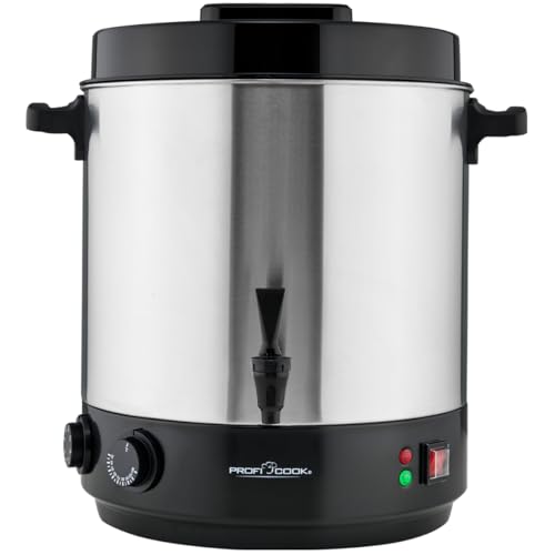ProfiCook® 2in1 Heißgetränke- & Einkochautomat | 32L Tank | Warmhaltefunktion | Timer | 2100W | 30°C - 100°C | Einkochtopf Edelstahl | Heiß-Getränkespender mit Ablaufhahn | PC EKA 1283 von Profi Cook
