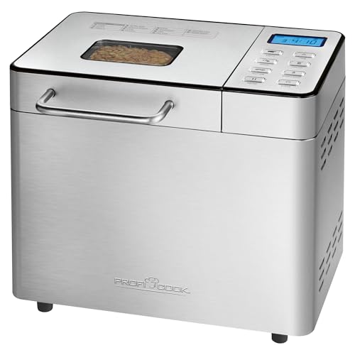ProfiCook® Brotbackautomat mit Timer | morgens mit warmem Brot aufwachen | Krustenbräunung einstellbar (hell, mittel, dunkel) | 13 Programme | Bread Maker | Brotbackmaschine | Backautomat PC BBA 1282 von Profi Cook