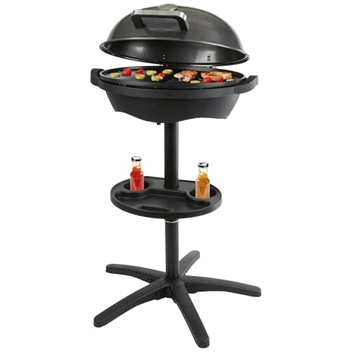 ProfiCook® Elektrogrill | Indoor & Outdoor | Rauchfrei | 2400W | Elektrogrill für Balkon | Profi-Grillplatte | Temperaturanzeige | 2in1 Stand/Tischgrill elektrisch | Grill elektrisch | PC BQS 1303 von Profi Cook