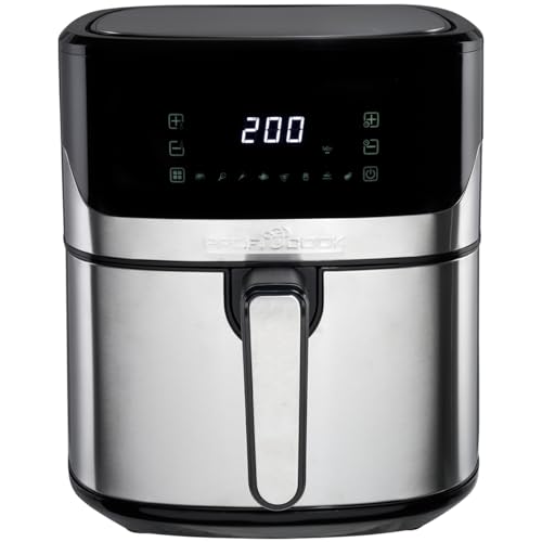 ProfiCook® Heißluftfritteuse | 6,5L Airfryer | Öl- und fettfreie Zubereitung | 80°C - 200°C | Edelstahl-Gehäuse | Heissluftfritteuse 8 Programme | Air Fryer | Friteuse Heißluftfritteuse | PC FR 1294 H von Profi Cook