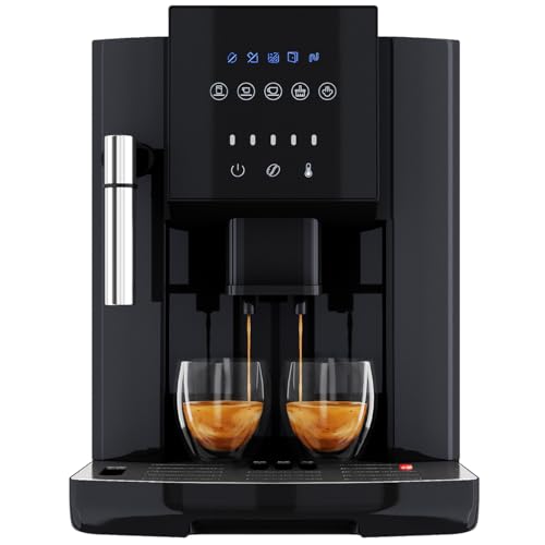 ProfiCook® Kaffeevollautomat mit Milchaufschäumdüse für Cappuccino | Kegelmahlwerk | mit Vorwärmfunktion für Tassen | italienische Profi-Pumpe | Touch-Display | Kaffeemaschine | PC KAV 1281 von Profi Cook