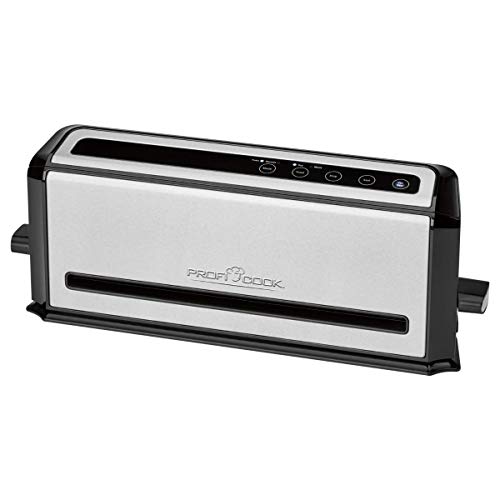 ProfiCook® Vakuumierer | Vakuumiergerät inkl. 10 Beutel | Sous Vide und Vakuum-Garen | stabile Schweißnaht | Folienschweißgerät m. 12 l/Min Saugleistung | Lebensmittel 8x länger Frisch | PC-VK 1133 von Profi Cook